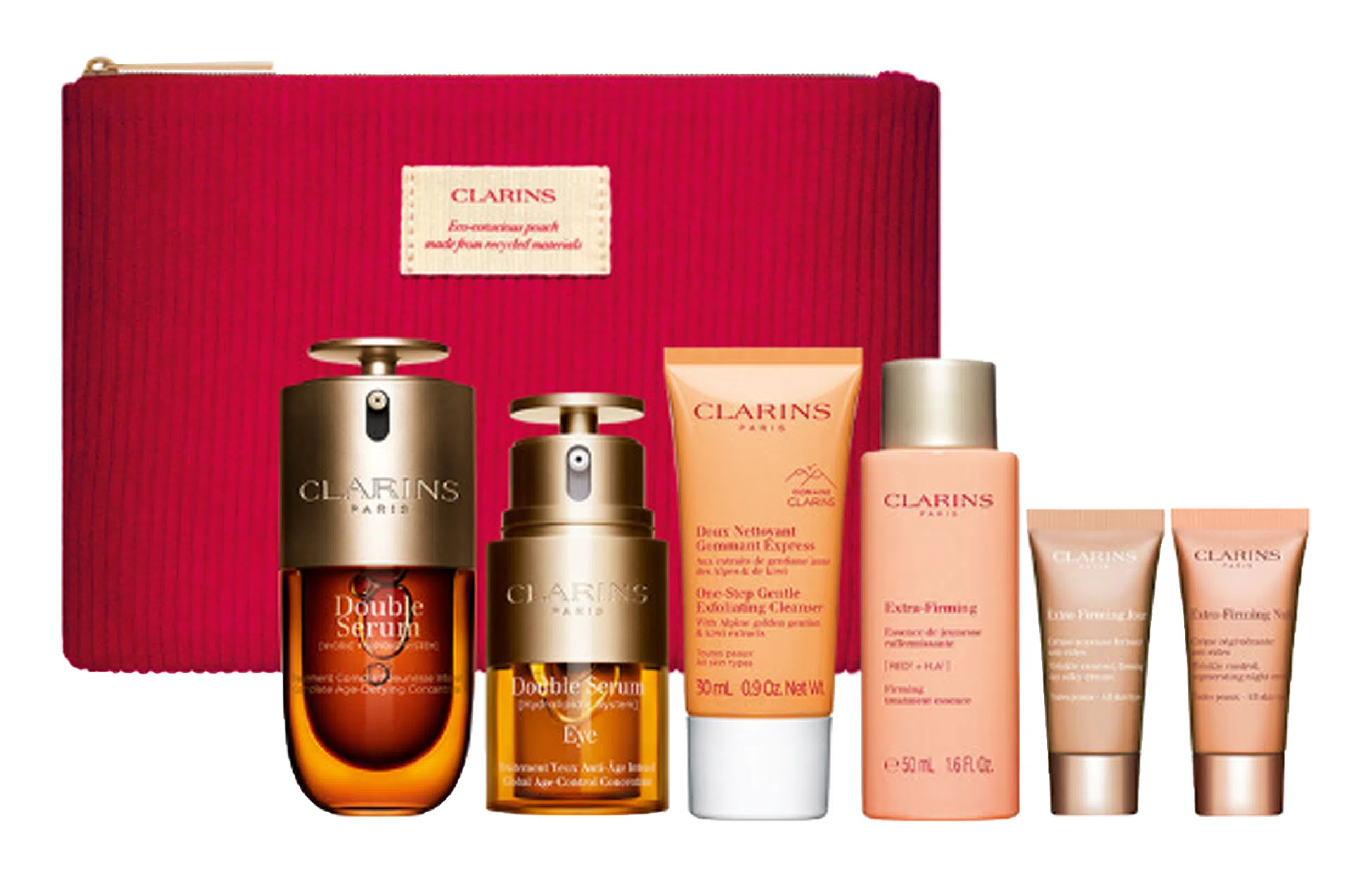 娇韵诗 双效精华 洁面面霜小样护肤套装 保湿补水滋润 七件套