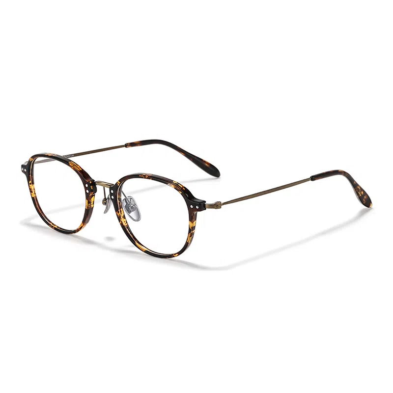 【联系客服可配度数】 佐川 超轻近视眼镜 复古文艺 时尚百搭 撞色设计 大脸显小 可配近视 圆形 光学镜架 男女同款情侣款