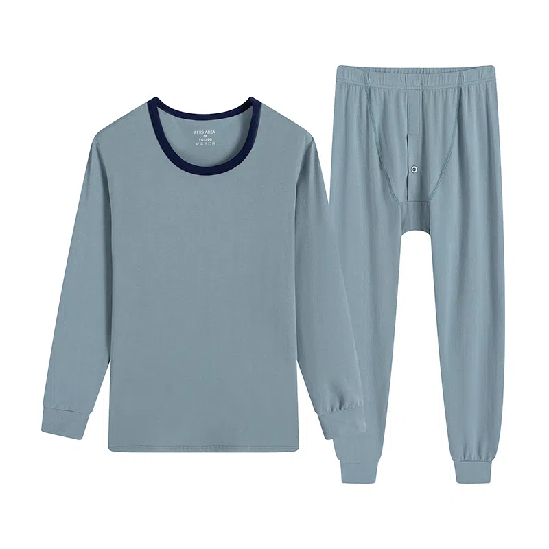 贴身领域 青少年纯棉秋衣秋裤全棉初高中学生线衣线裤大童内衣保暖套装 男款