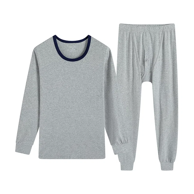 贴身领域 青少年纯棉秋衣秋裤全棉初高中学生线衣线裤大童内衣保暖套装 男款