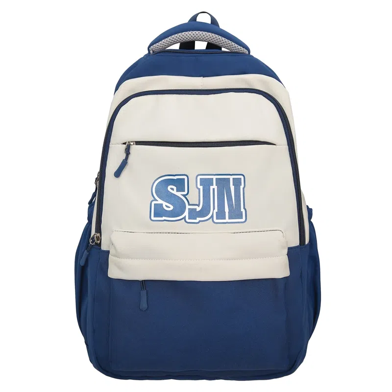 醇龙 高中潮流高颜值中小学生 尼龙 双肩包 男女同款情侣款 黑色/绿色/蓝色/灰色/红色