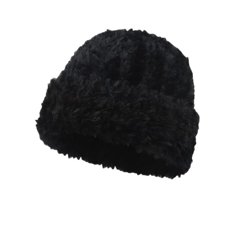 北极绒 秋冬毛线保暖针织宽松大头围护耳显脸小 聚酯纤维 绒线帽 男女同款情侣款