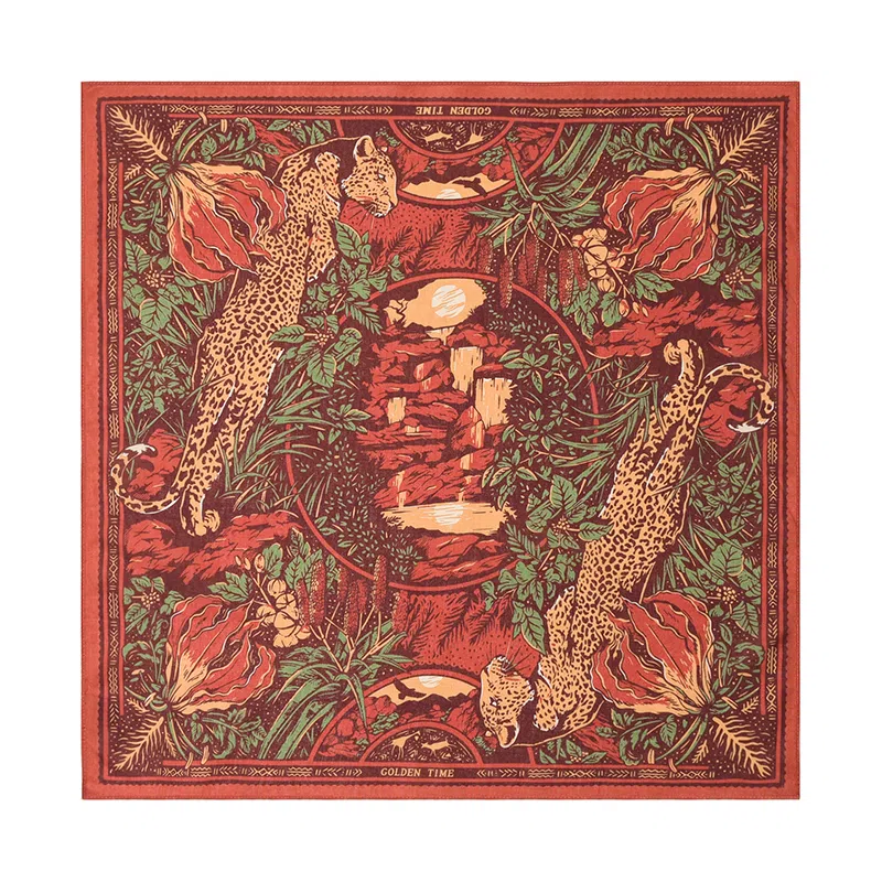 Hot Time Vintage Leopard Print Scarf