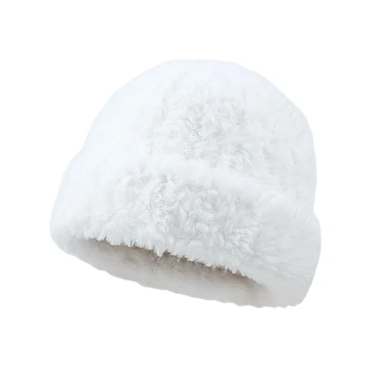 北极绒 秋冬毛线保暖针织宽松大头围护耳显脸小 聚酯纤维 绒线帽 男女同款情侣款