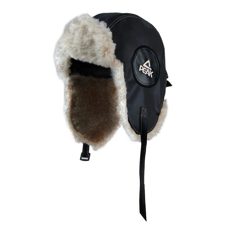 匹克 冬季加绒加厚防风保暖护耳防冻防寒骑行机车 聚酯纤维 雷锋帽 男女同款情侣款
