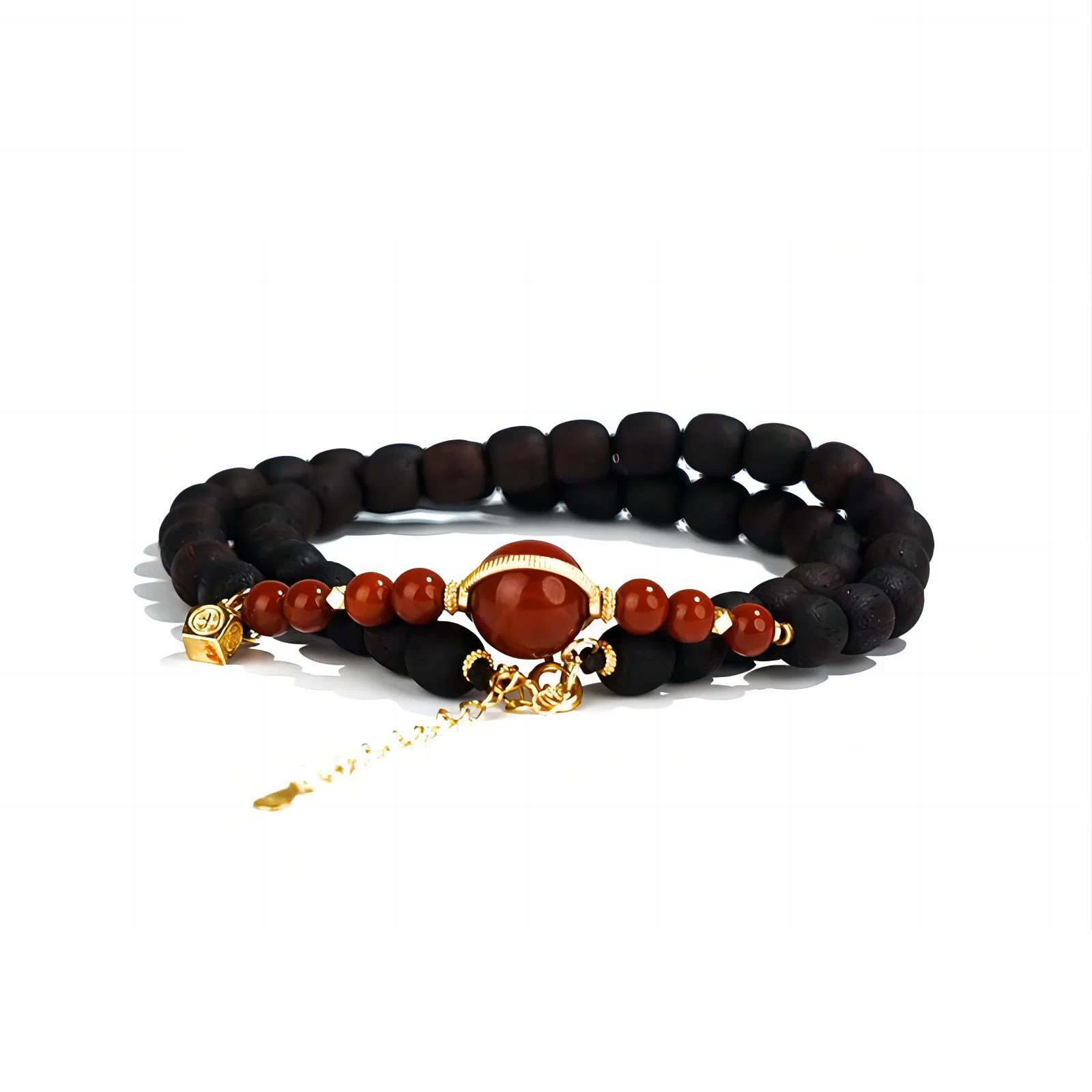 【臻品.文创】 日向晚 新中式国潮复古民族风单圈绕指柔 福气满满 多财多福 降真香 手串 男女同款情侣款