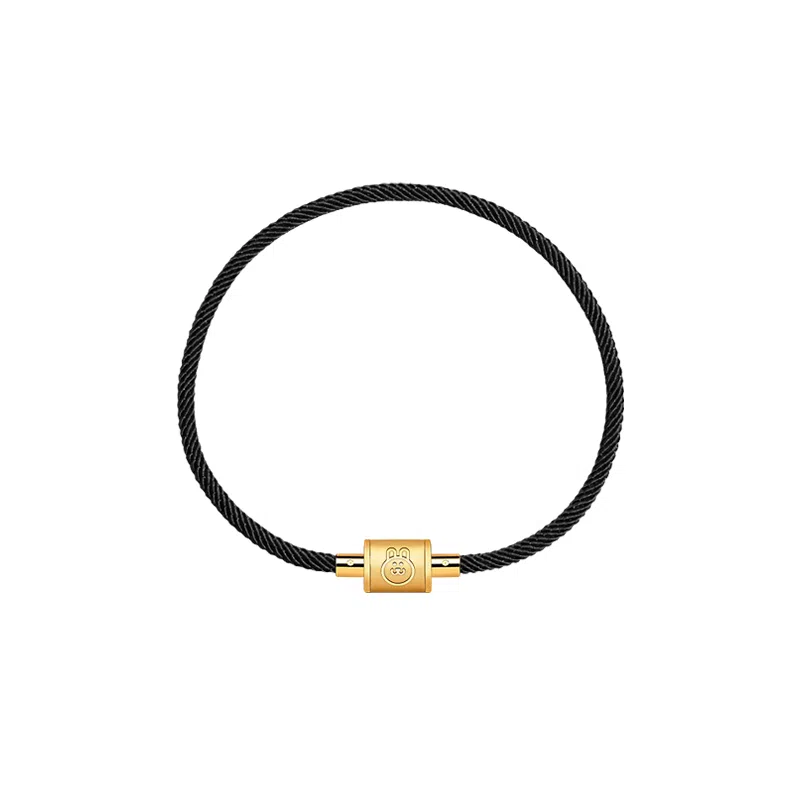 灰鱼 新中式国潮十二生肖原创设计素款小众属蛇年本命年红绳转运珠手工编织简约叠戴九紫离火手绳太岁年好运 合金 手链 男女同款情侣款