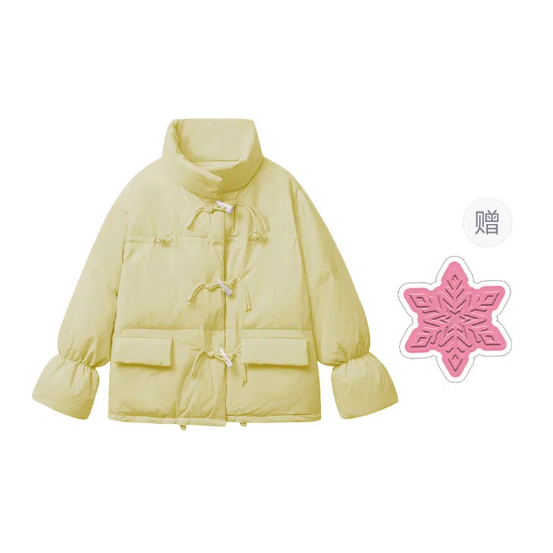 棉购 面包服立领纯色拉链棉服 女款