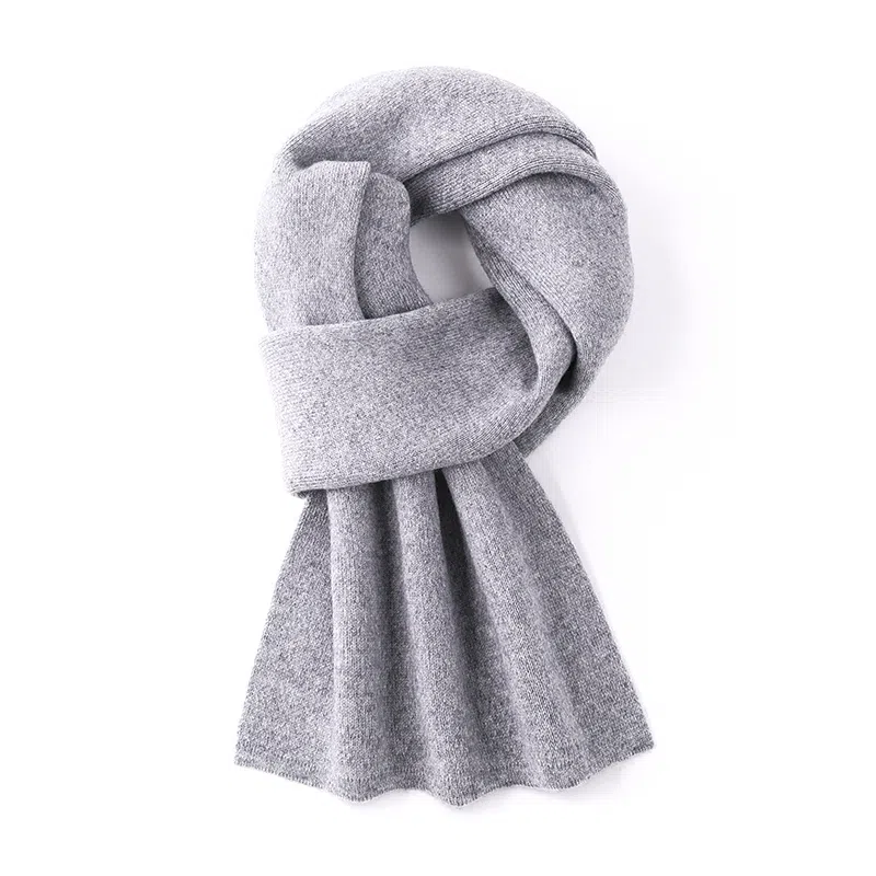 高档 玖纪 秋冬新款保暖 羊绒 羊毛 绒线围巾 男款 黑色/酒红色/米色/浅灰色/深灰色