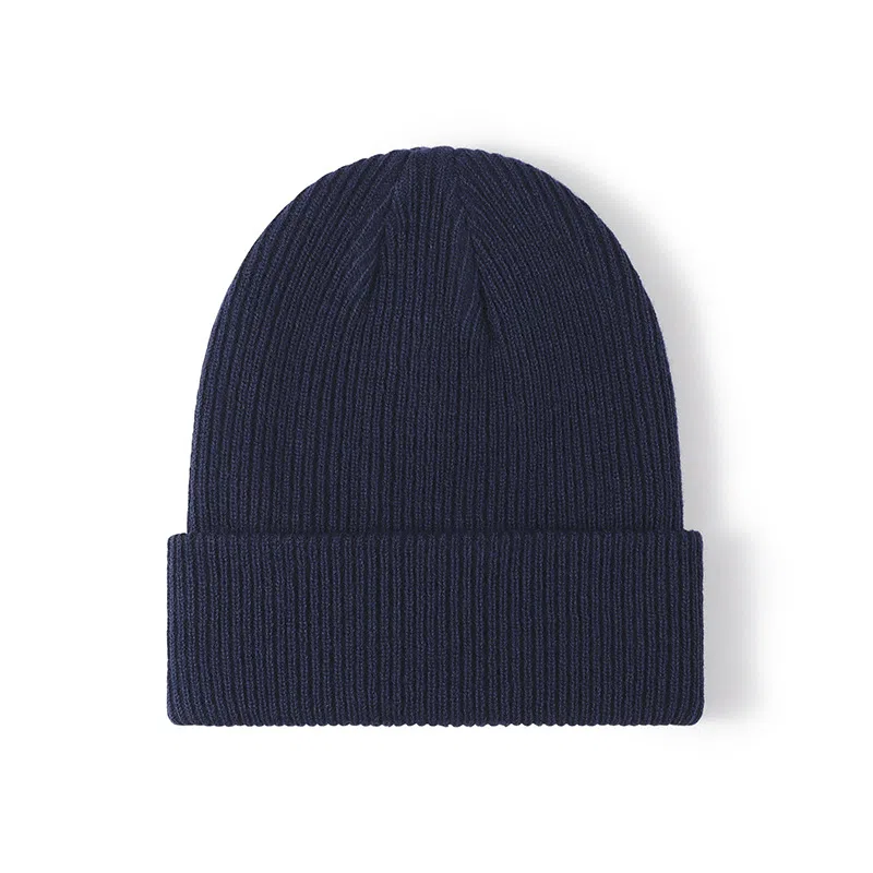 啄木鸟 女秋冬季纯色百搭保暖冷帽男士套头护耳跨境针织帽 腈纶 绒线帽 男女同款情侣款