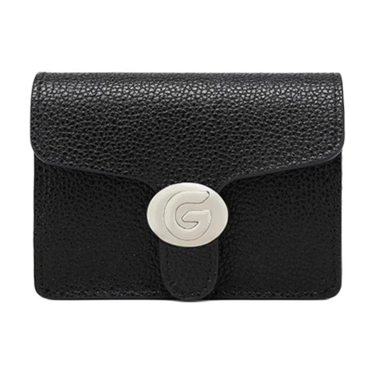 戈蓝尼 方形翻盖式按扣开合 牛皮革 零钱包卡包 常规 男女同款情侣款 黑色/ 杏色/ 白色/ 棕色/ 灰色/ 深棕色/ 深灰