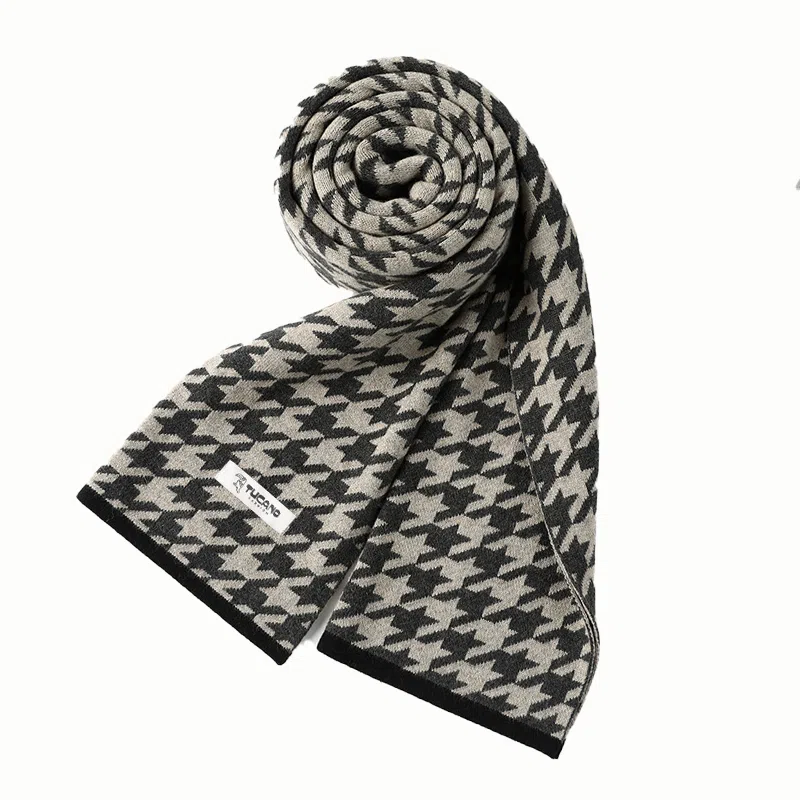 啄木鸟 冬季保暖加厚高档围脖礼盒 棉 绒线围巾 男女同款情侣款