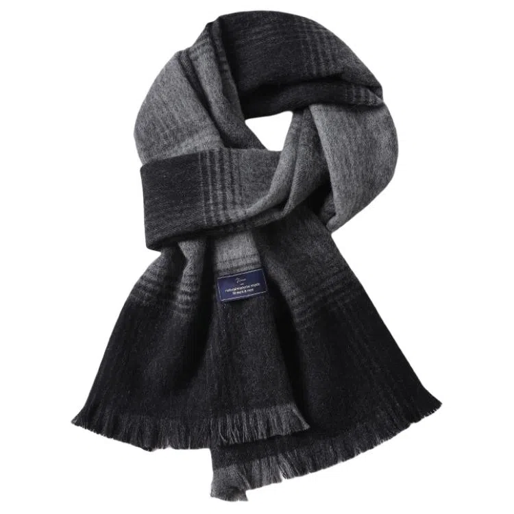 玖慕 纯羊毛针织 绒线围巾 男款