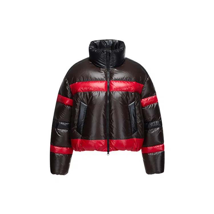 波司登 宽松舒适简约立领短款条纹面包服羽绒服 女款