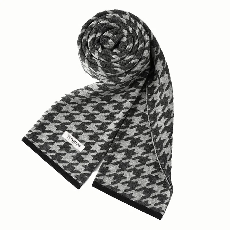 啄木鸟 冬季保暖加厚高档围脖礼盒 棉 绒线围巾 男女同款情侣款