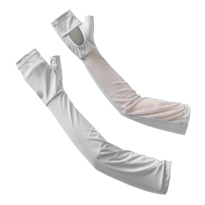 俞兆林 半指手套冰袖一体户外出游登山骑行开车钓鱼防紫外线护袖掌心镂空防滑透气冰感遮手臂遮阳薄款可触屏 防晒袖 女款