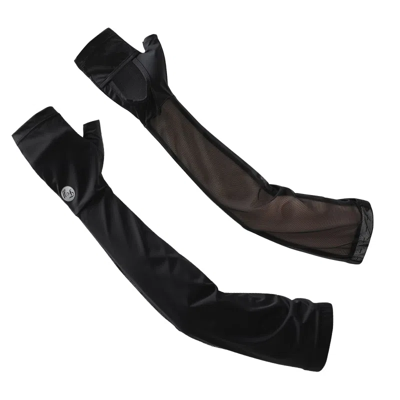 俞兆林 半指手套冰袖一体户外出游登山骑行开车钓鱼防紫外线护袖掌心镂空防滑透气冰感遮手臂遮阳薄款可触屏 防晒袖 女款