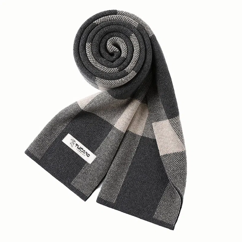 啄木鸟 加厚保暖防寒护颈 礼盒装 绒线围巾 男款