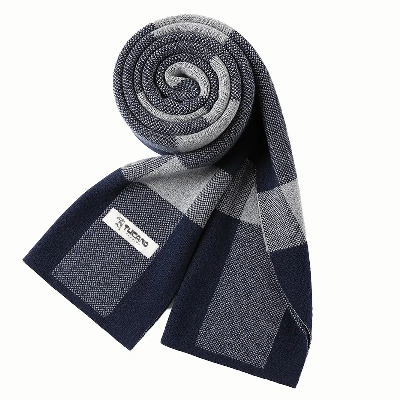 啄木鸟 加厚保暖防寒护颈 礼盒装 绒线围巾 男款