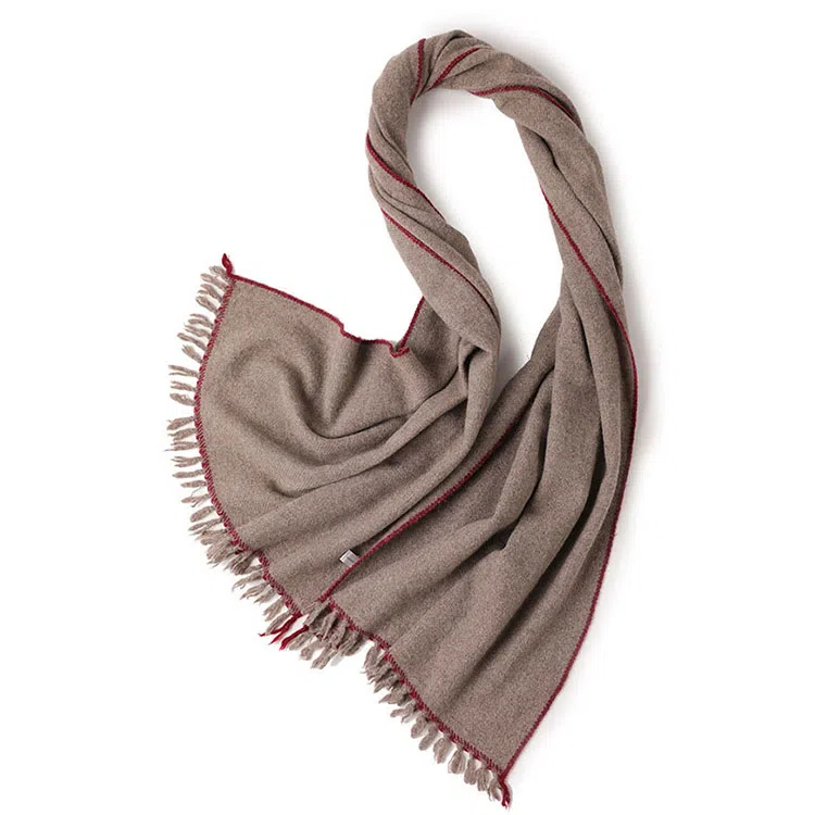 山一丸 打结款保暖防寒亲肤 羊羔毛 绒线围巾 男女同款情侣款