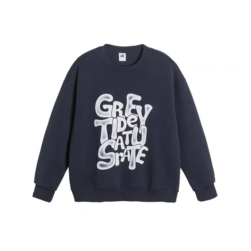 莫代尔 圆领亲肤潮流时尚印花休闲舒适长袖打底衣 男女同款