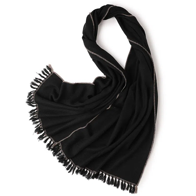 山一丸 打结款保暖防寒亲肤 羊羔毛 绒线围巾 男女同款情侣款