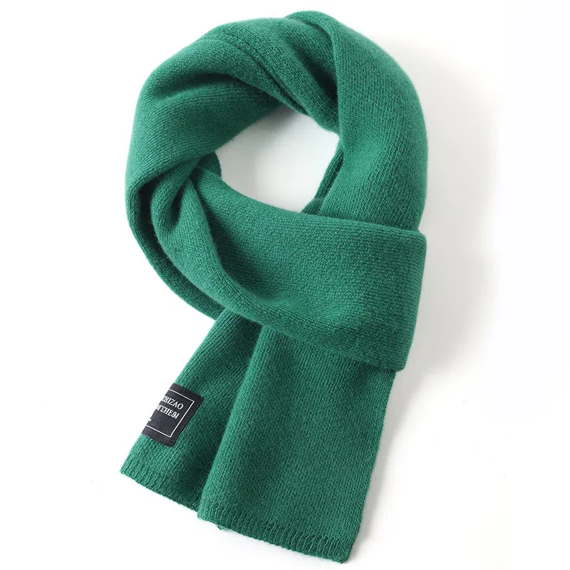 啄木鸟 韩系高级感蓝红色加厚围脖 绒线围巾 女款