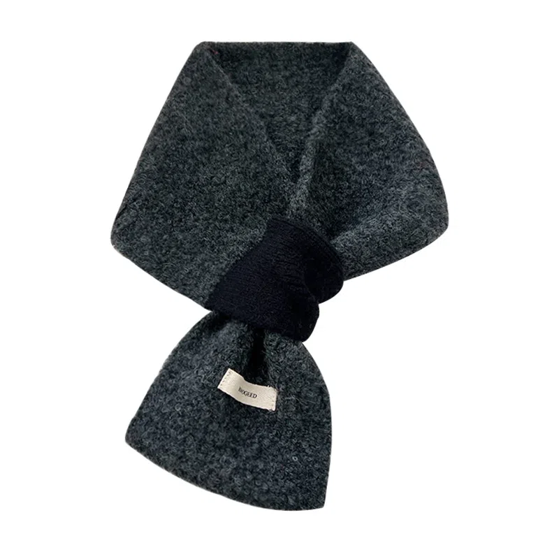 【通勤出街神器】 啄木鸟 圈圈羊毛秋冬季保暖防寒交叉懒人便捷围脖日韩时尚百搭 尼龙 绒线围巾 女款