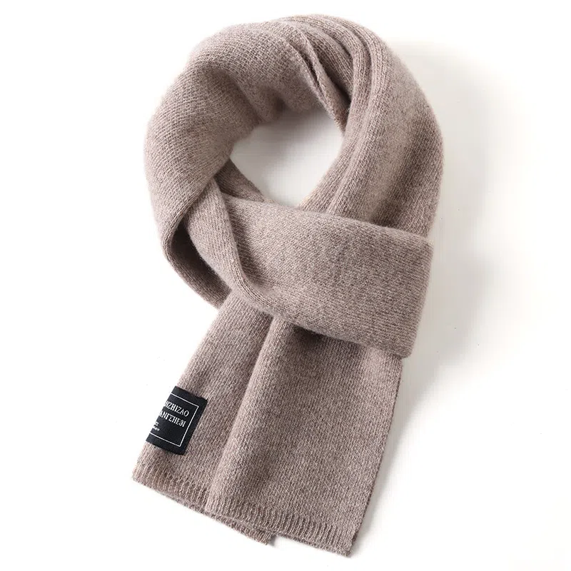 啄木鸟 韩系高级感蓝红色加厚围脖 绒线围巾 女款