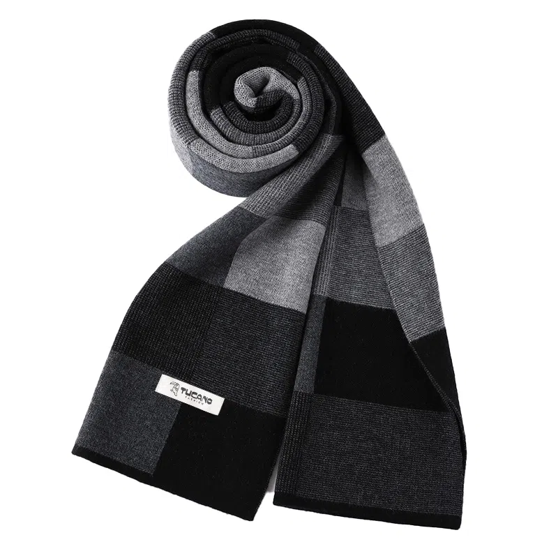 啄木鸟 保暖高档礼盒装 绒线围巾 男款