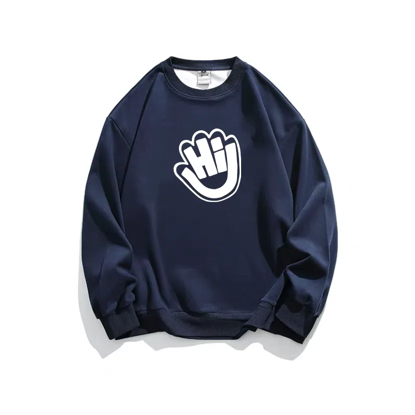 莫代尔 圆领休闲简约时尚潮流印花舒适亲肤长袖打底衣 男女同款