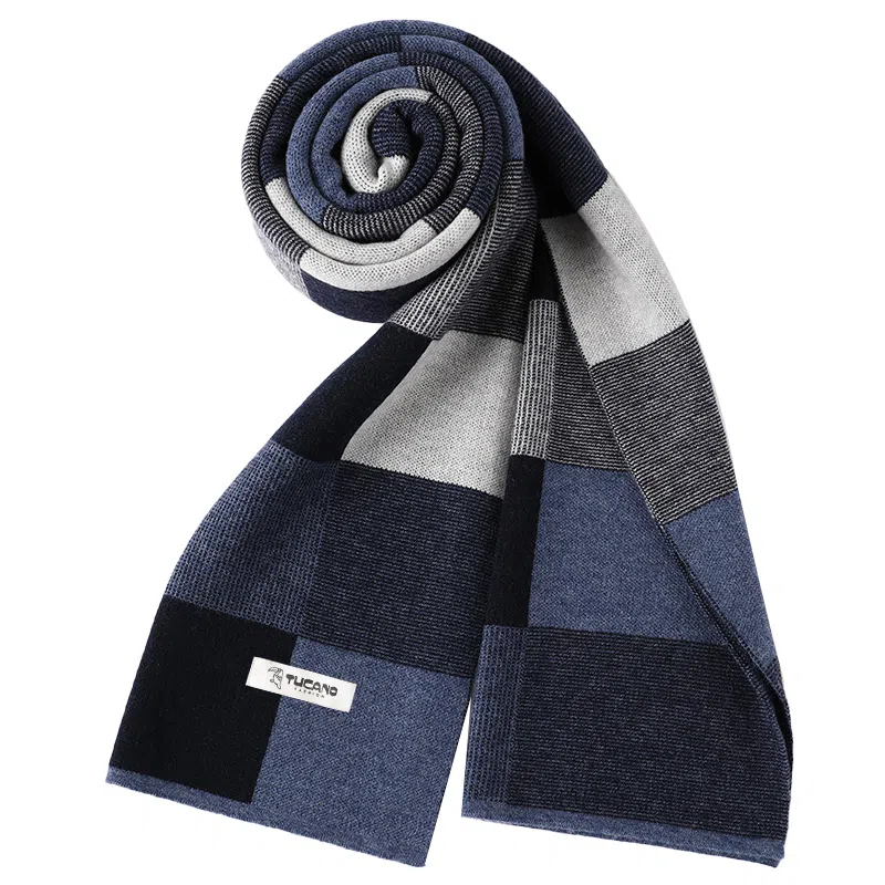 啄木鸟 保暖高档礼盒装 绒线围巾 男款