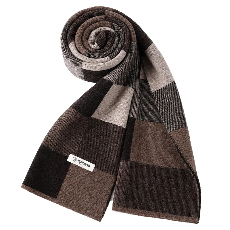 啄木鸟 保暖高档礼盒装 绒线围巾 男款