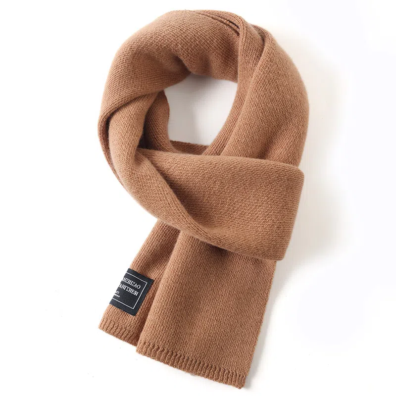 啄木鸟 韩系高级感蓝红色加厚围脖 绒线围巾 女款