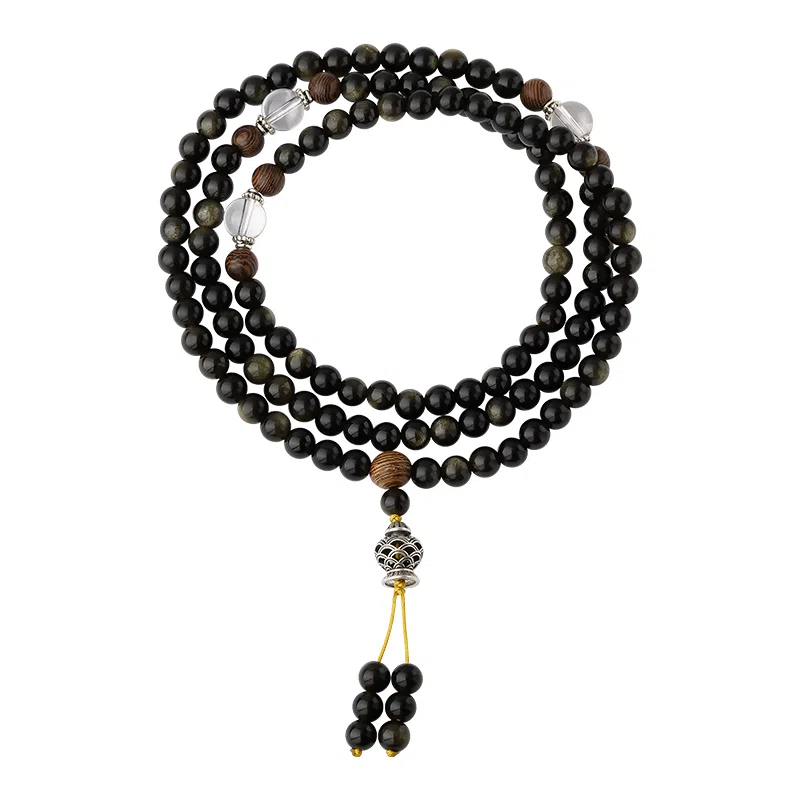 布达拉宫 一帆风顺水逆退散 黑曜石 手串 男女同款情侣款