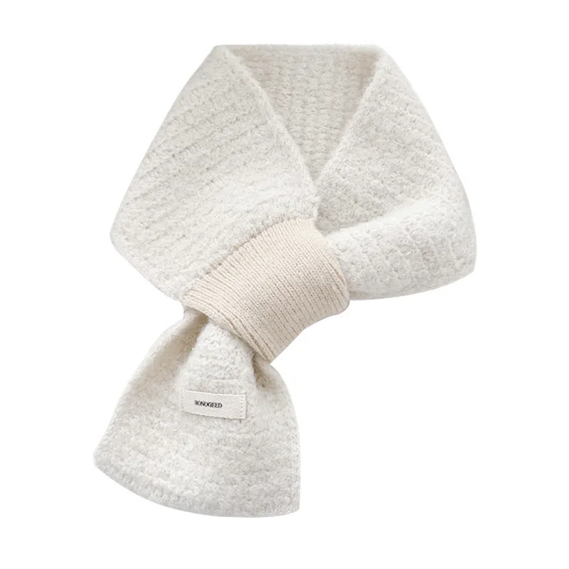 【通勤出街神器】 啄木鸟 圈圈羊毛秋冬季保暖防寒交叉懒人便捷围脖日韩时尚百搭 尼龙 绒线围巾 女款