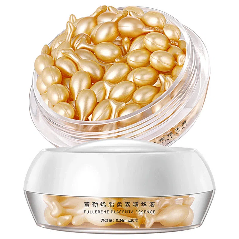 娅芝 富勒烯胎盘素胶囊精华液 保湿抗皱抗糖提亮淡纹紧致