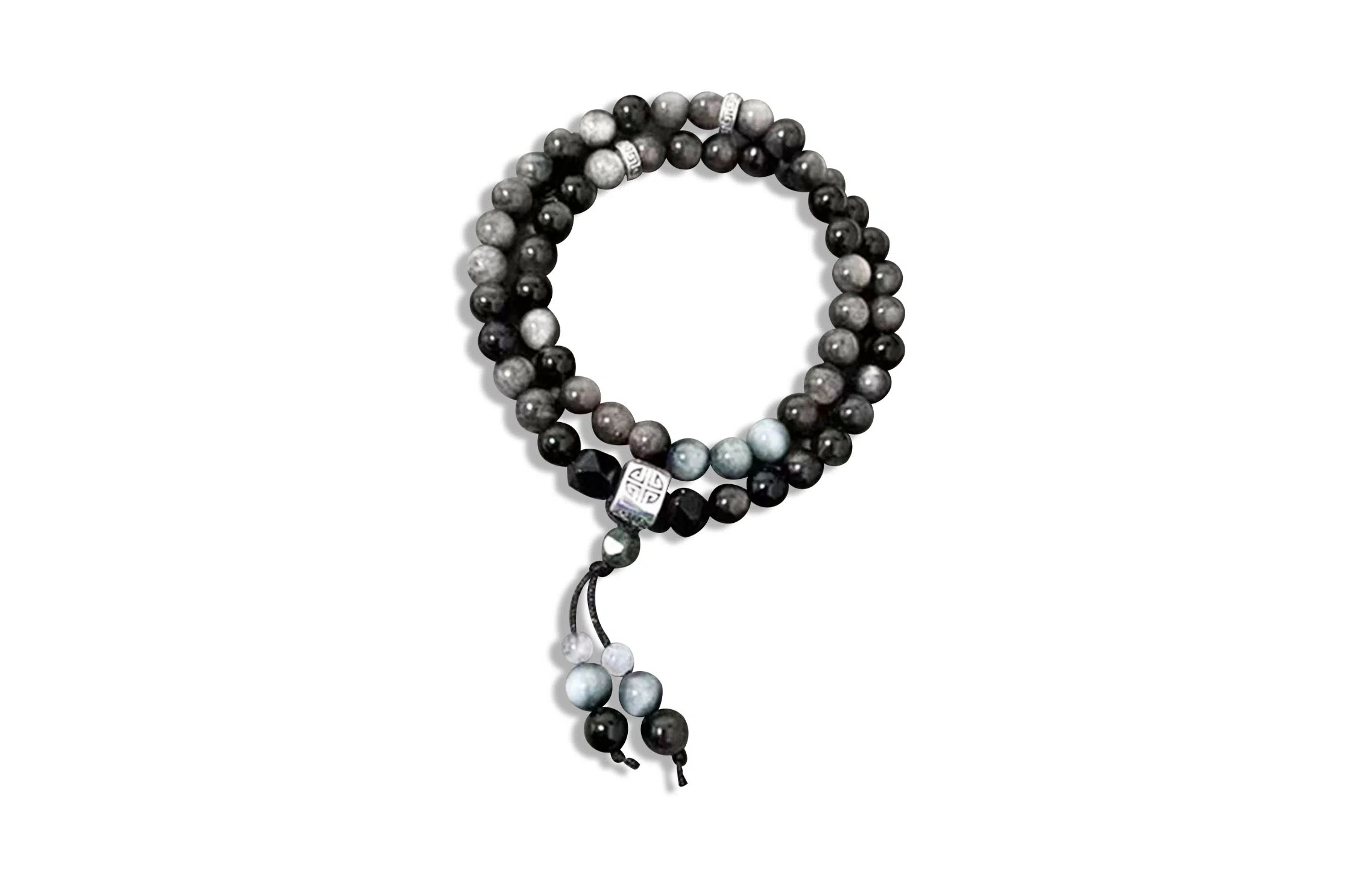 金瑞邦 新中式国潮 简单百搭 显白气质 叠戴 小众设计 高级感 六字箴言 复古 进宝 转运来财 好运 琉璃 手串 男女同款情侣款