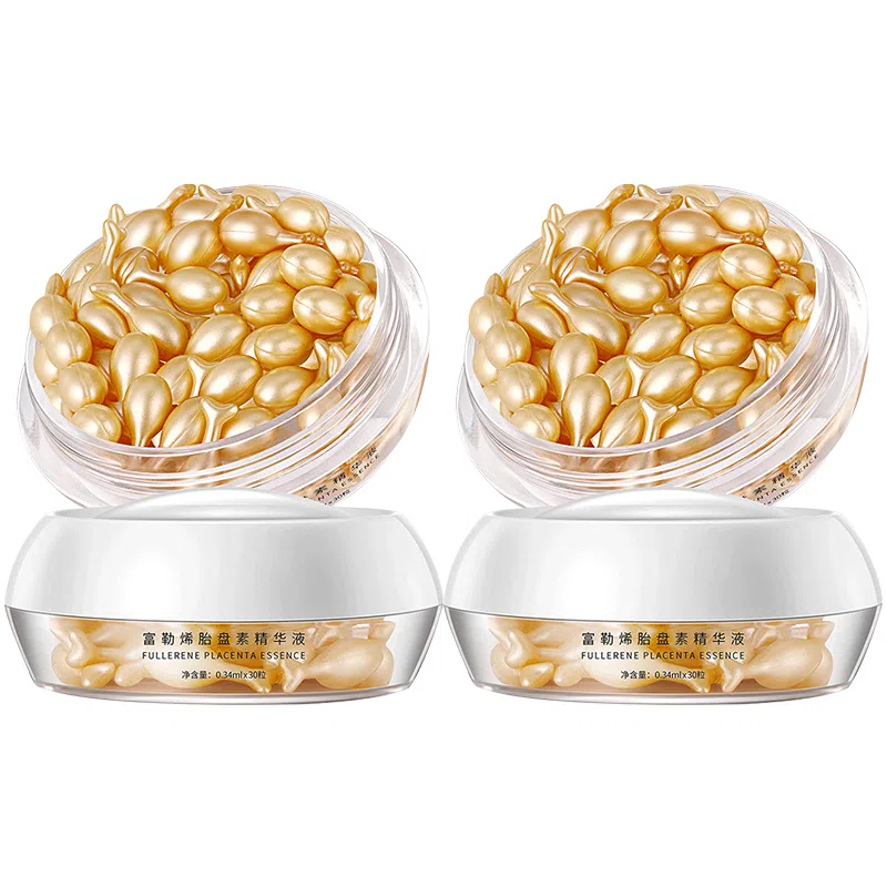 娅芝 富勒烯胎盘素胶囊精华液 保湿抗皱抗糖提亮淡纹紧致