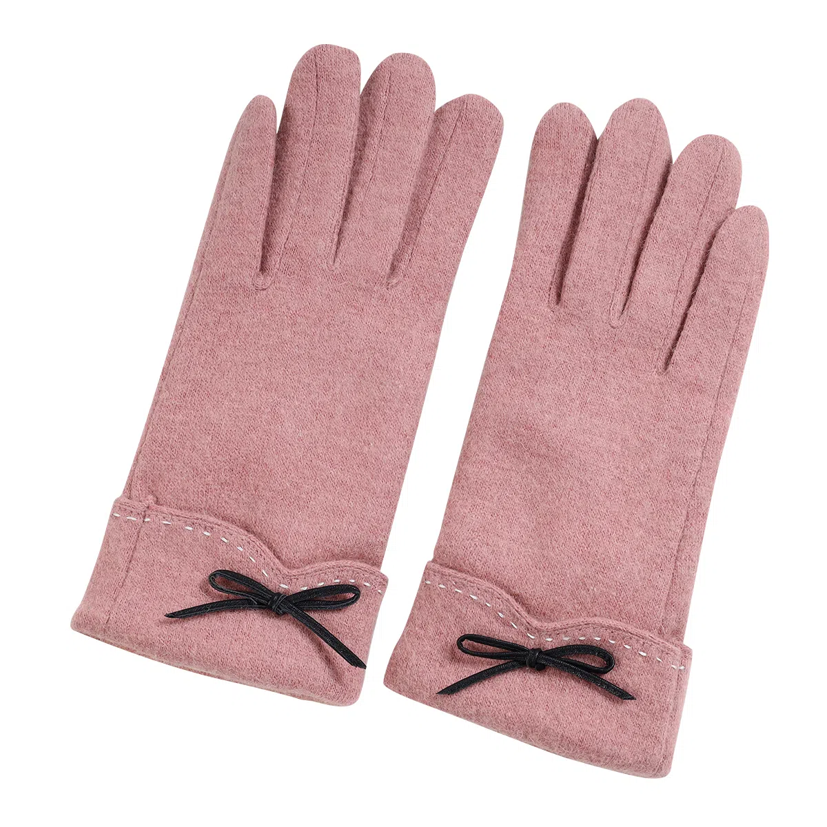 上海故事 可爱时尚加绒骑行骑车保暖百搭防寒 涤纶 绒线手套 女款