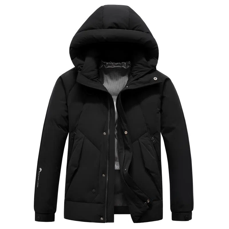鸭鸭 短款时尚百搭连帽加厚羽绒服 男款