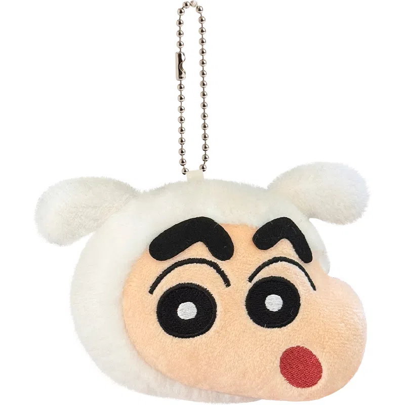 歪瓜出品 蜡笔小新角色 随身镜 可爱搞怪钥匙扣 谷圈挂件