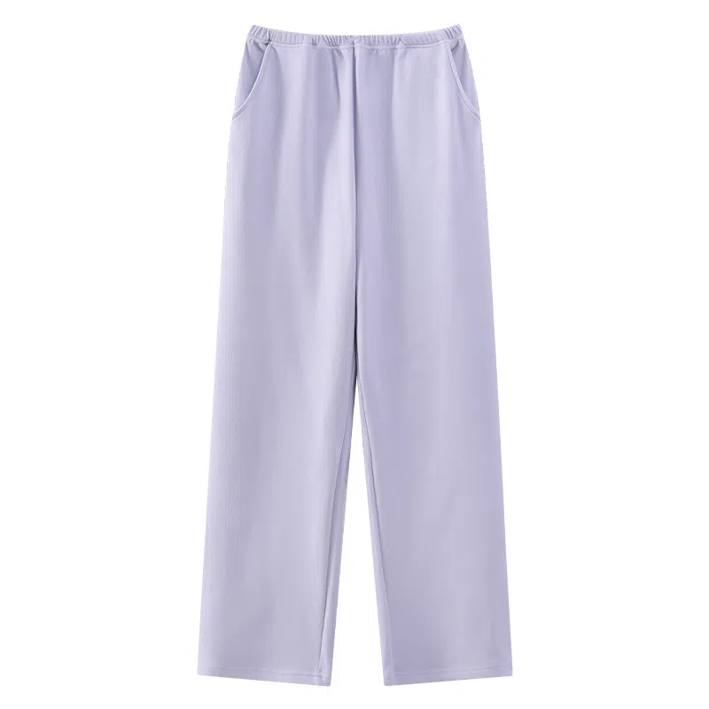 莫代尔 微弹舒适亲肤软糯透气休闲可外穿家居裤睡裤 女款 紫罗兰