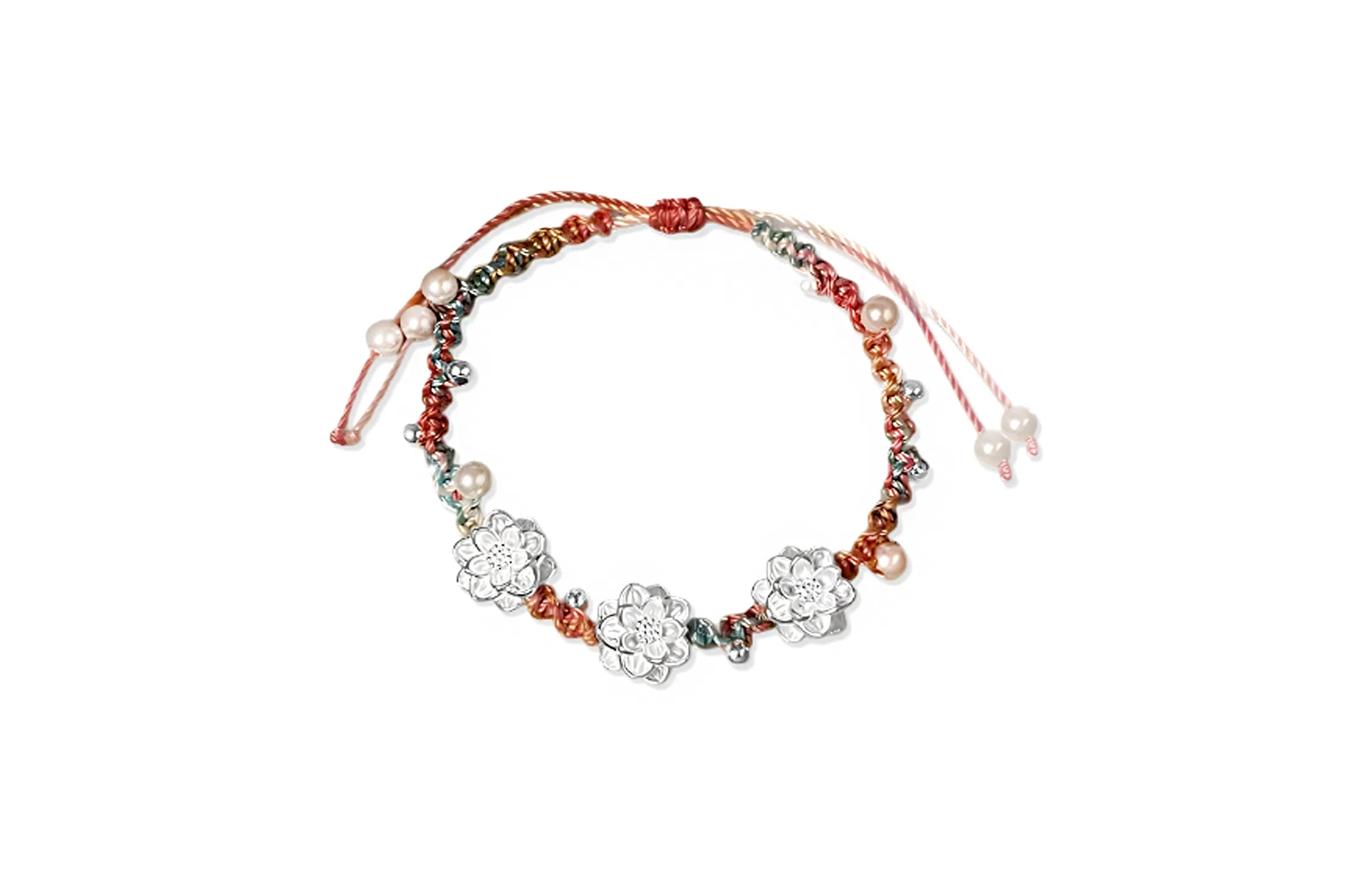 嘉福莱 上岸莲花 好运 一研为定好运连连 三生三世清冷国风 国风精致小众编织 合金 手链 女款