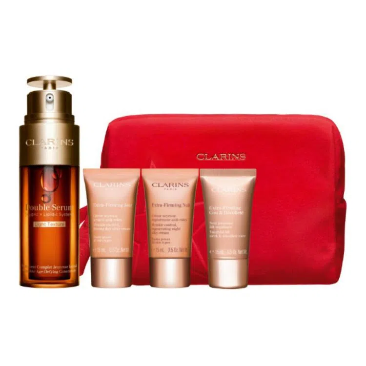 娇韵诗 焕颜弹力颈霜护肤套装 舒缓保湿 五件套