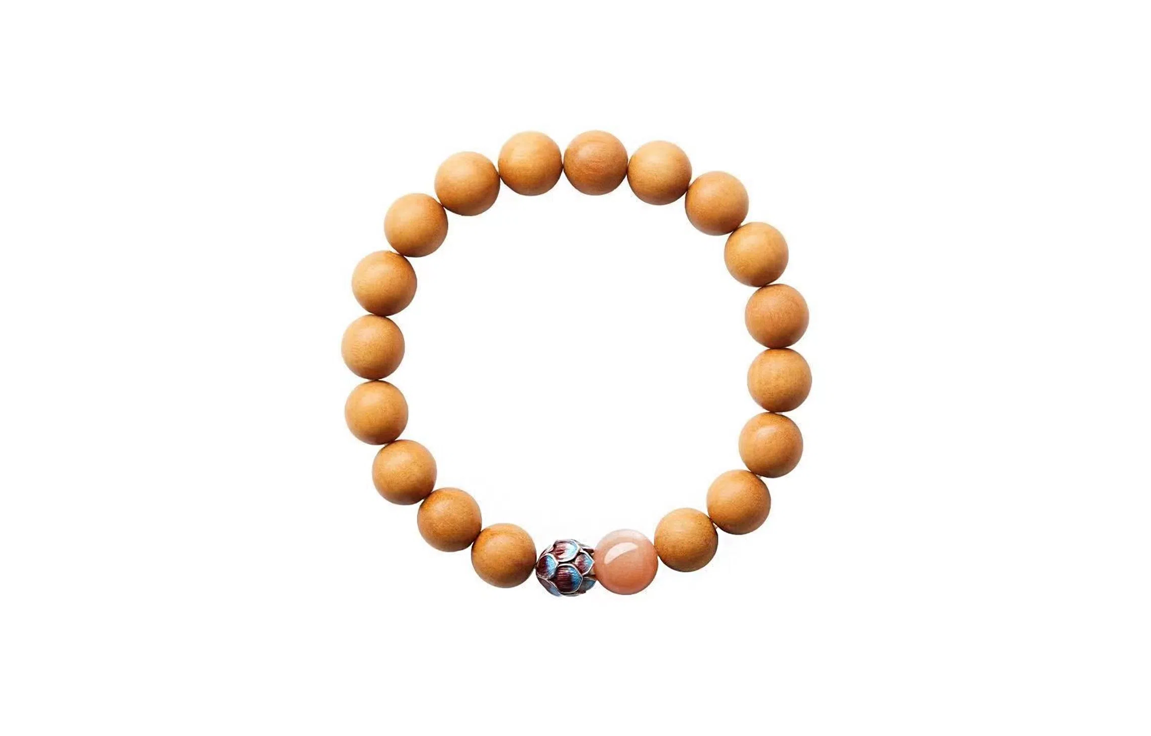 嘉福莱 净莲花开 好运 纯净莲花 平安顺遂 古风清冷精致轻奢 国潮小众设计感 桃木 手串 男女同款情侣款