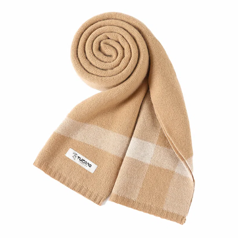 啄木鸟 鸟羊毛秋冬季百搭保暖加厚高档小礼盒 绒线围巾 男款