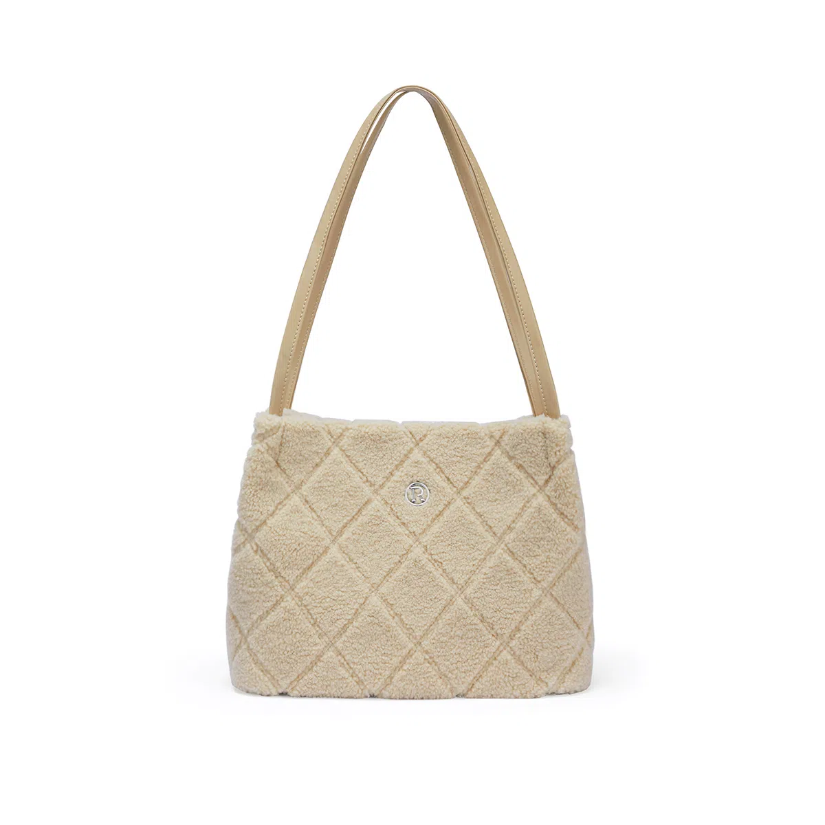 红蜻蜓 简约慵懒休闲羊羔毛 超细纤维合成革 手提包单肩包 女款 咖啡色/奶茶色