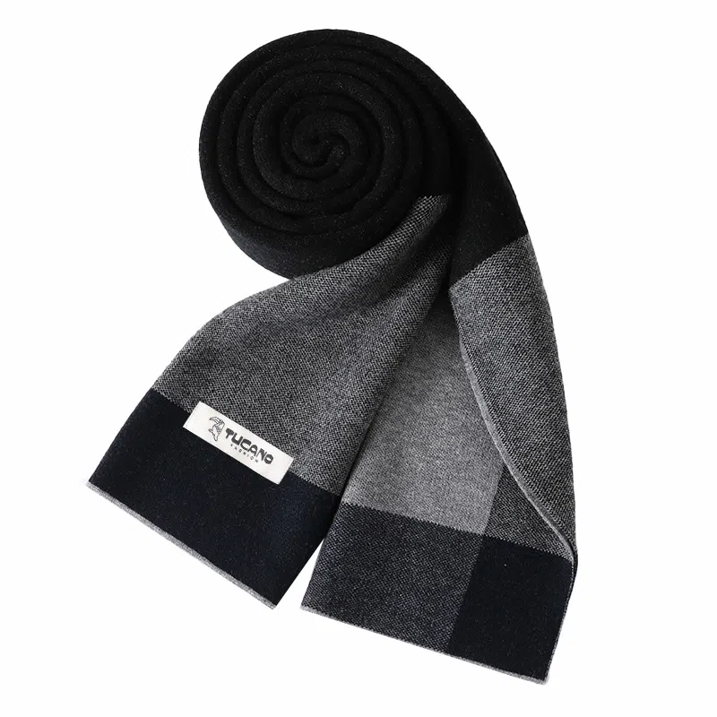 啄木鸟 羊毛柔软冬季百搭生日加厚保暖男友围脖披肩高档礼盒 绒线围巾 男款