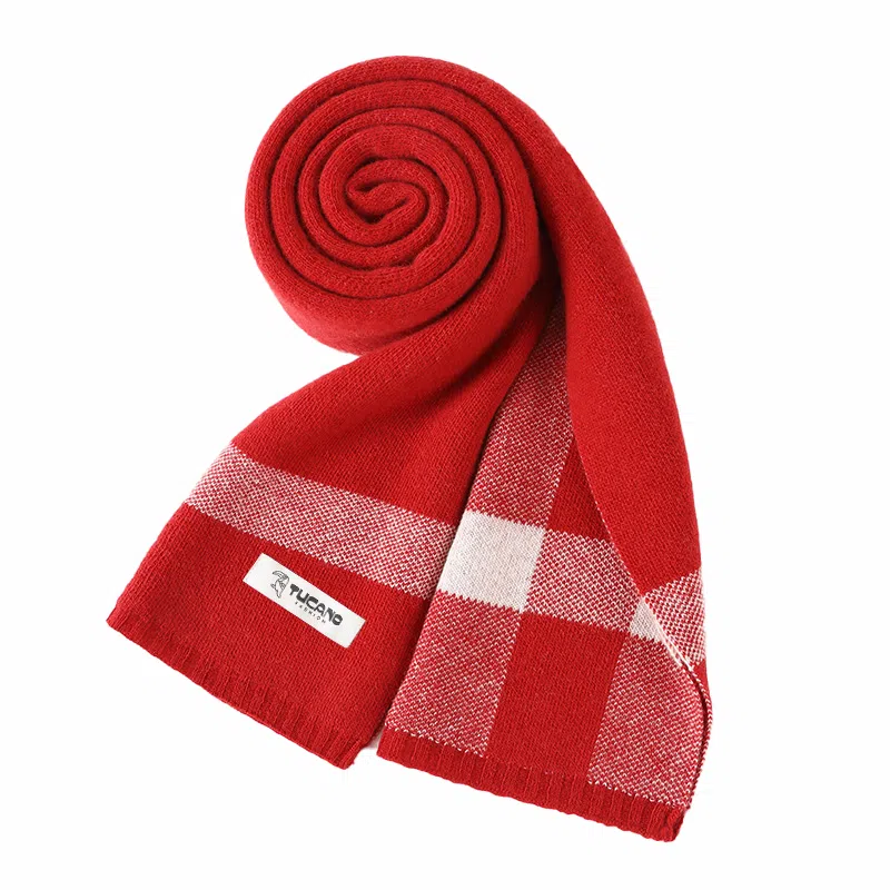 啄木鸟 鸟羊毛秋冬季百搭保暖加厚高档小礼盒 绒线围巾 男款